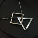 JewelMaze Square And Triangle Chain Pendant For Men