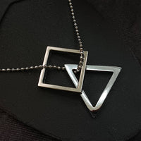 JewelMaze Square And Triangle Chain Pendant For Men