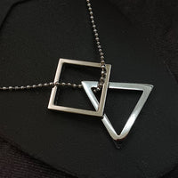Urthn Square And Triangle Chain Pendant For Men