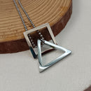 JewelMaze Square And Triangle Chain Pendant For Men