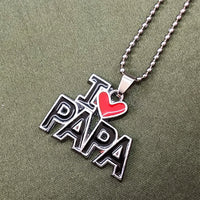 JewelMaze " I Love Papa " Chain Pendant For Men