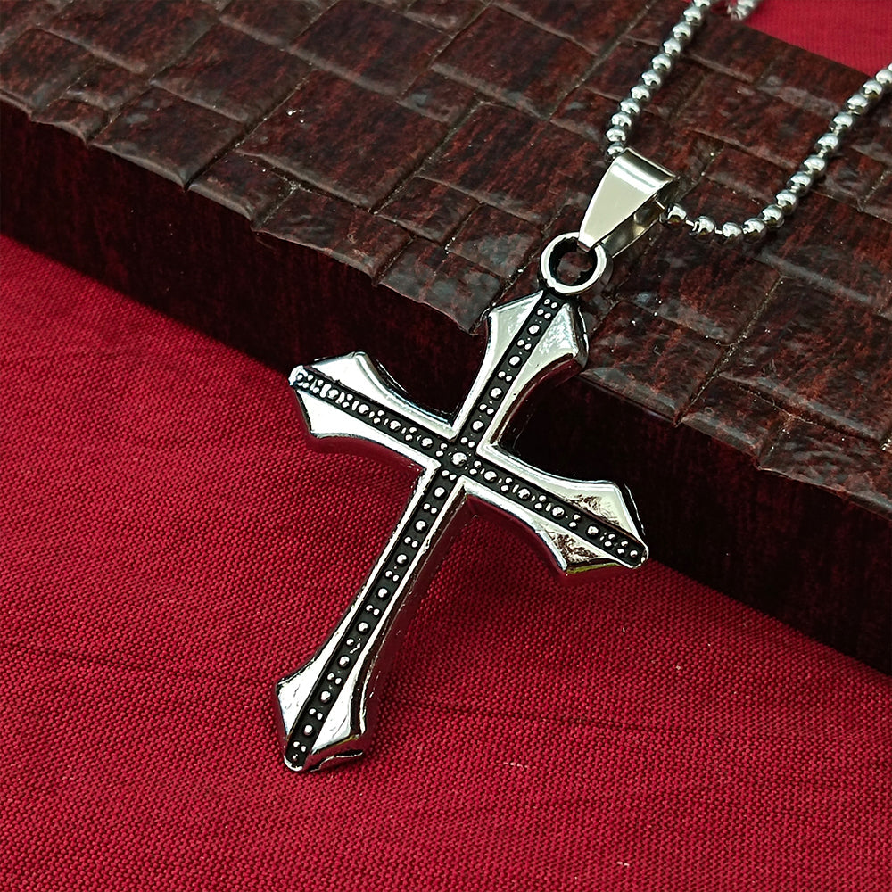 JewelMaze Cross Necklace for Men