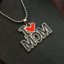 JewelMaze " I Love Mom " Chain Pendant