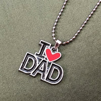 JewelMaze " I Love Dad" Chain Pendant