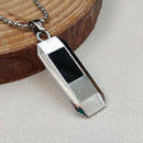 Urthn Black Enamel Chain Pendant For Men