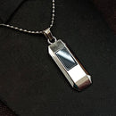 JewelMaze Black Enamel Chain Pendant For Men