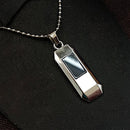 Urthn Black Enamel Chain Pendant For Men