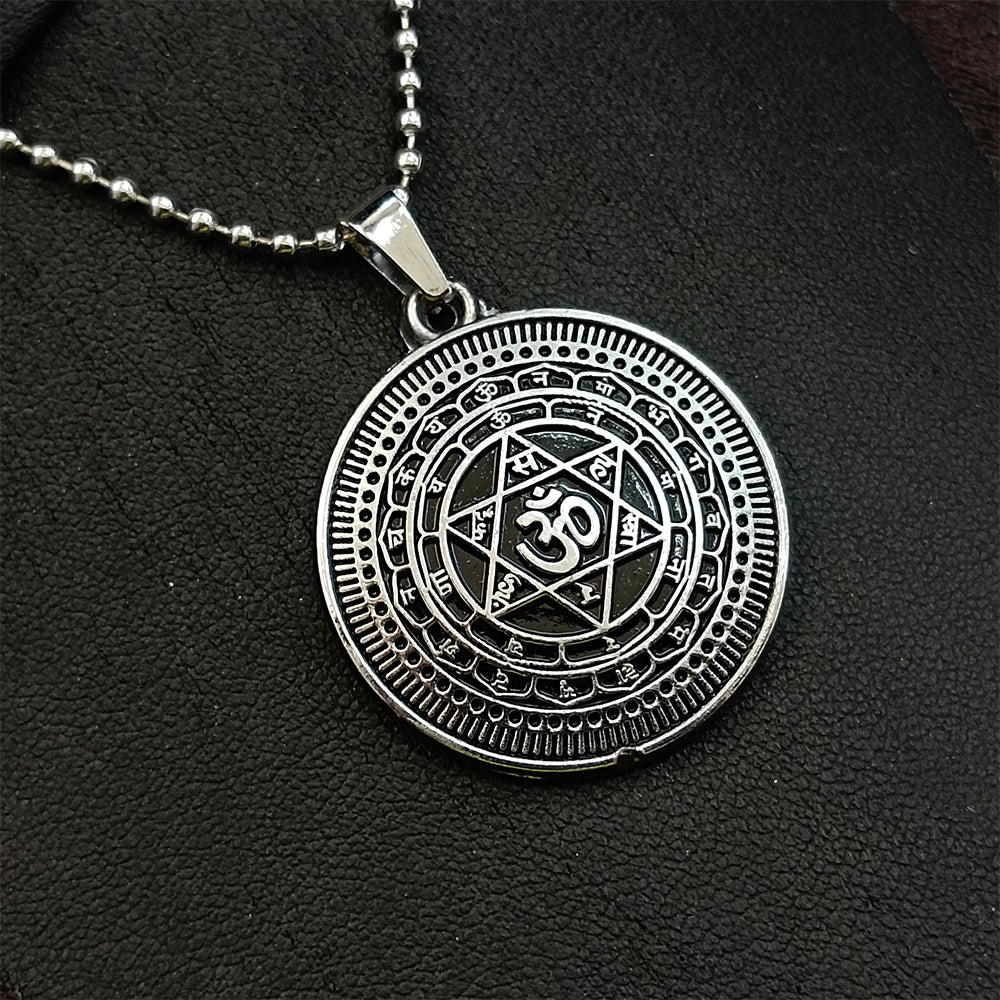 JewelMaze Sudarshan chakra Yantram Chain Pendant