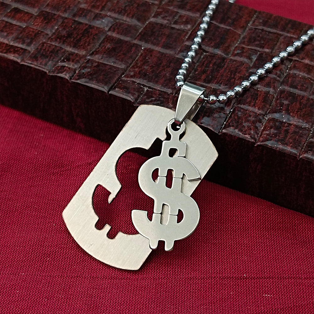 Urthn Dollar Symbol Chain Pendant For Men (Pack Of 6)