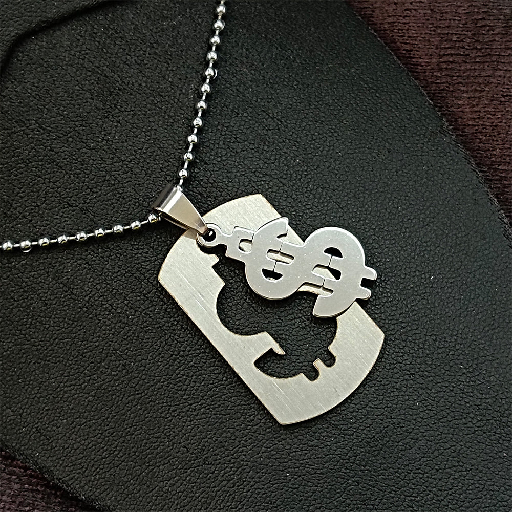Urthn Dollar Symbol Chain Pendant For Men (Pack Of 6)