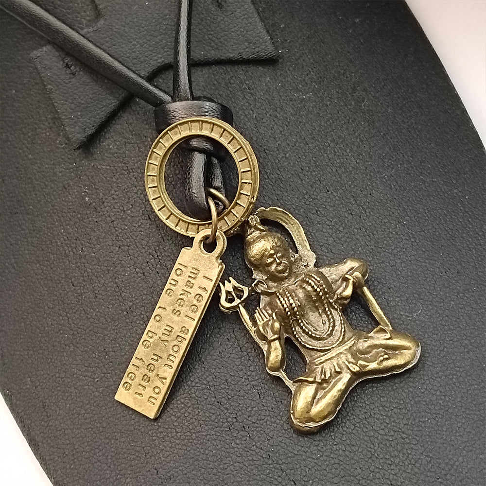 JewelMaze Shiva Mahadev Thread Pendent For Men