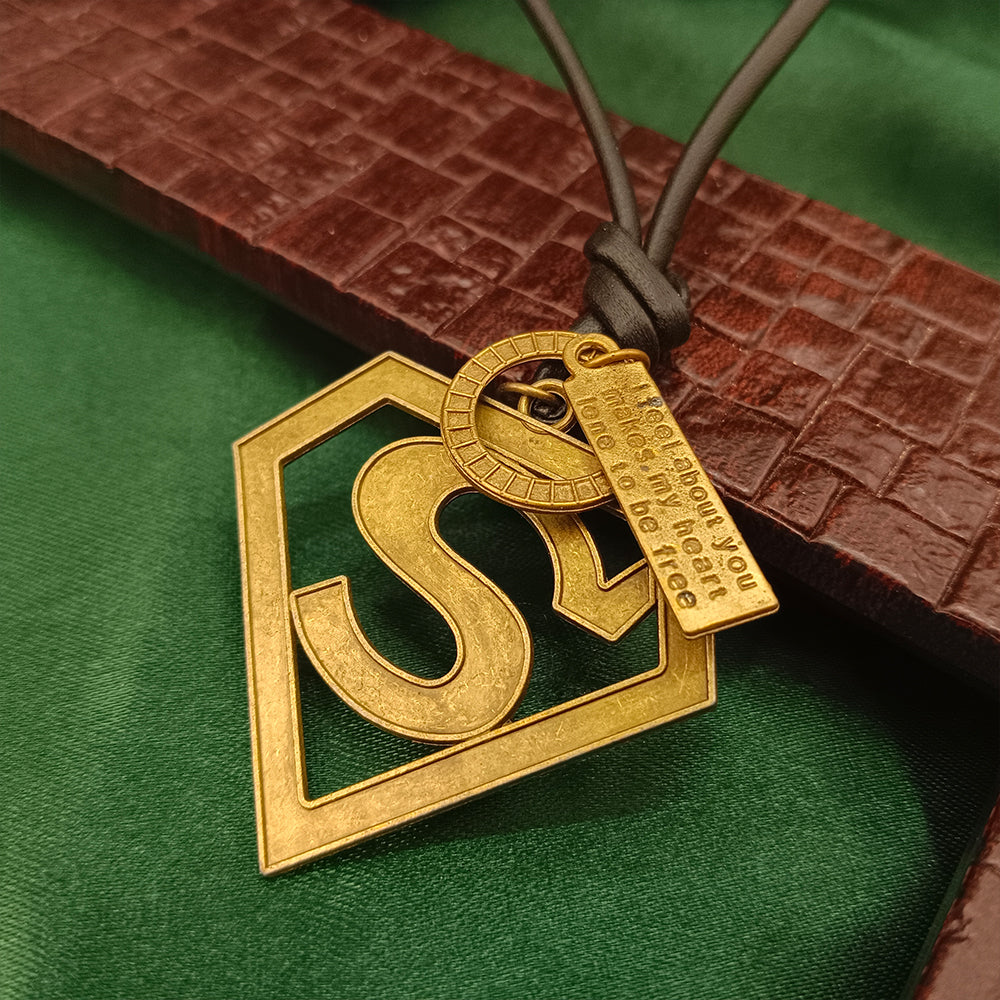 JewelMaze Superhero Superman Thread Pendent For Men -1405231