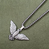 JewelMaze Winged Eagle Chain Pendant For Men and Women