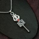 JewelMaze Shiva Trishul  Chain Pendant Pendant
