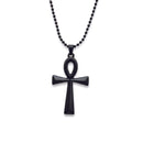 Urthn Egyptian Ankh Symbol Black Pendant Necklace  for Men's (Pack Of 6)