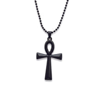 Urthn Egyptian Ankh Symbol Black Pendant Necklace  for Men's (Pack Of 6)