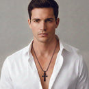 Urthn Egyptian Ankh Symbol Black Pendant Necklace  for Men's (Pack Of 6)