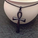 Urthn Egyptian Ankh Symbol Black Pendant Necklace  for Men's (Pack Of 6)