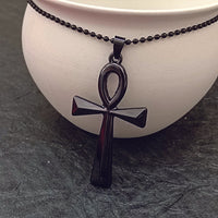 Urthn Egyptian Ankh Symbol Black Pendant Necklace  for Men's (Pack Of 6)