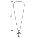 Urthn Egyptian Ankh Symbol Black Pendant Necklace  for Men's (Pack Of 6)