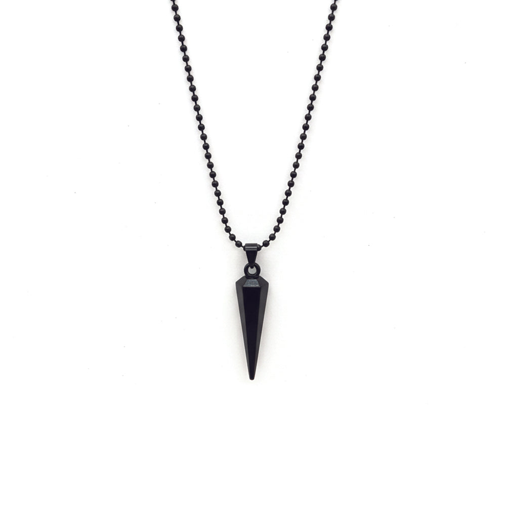 Urthn Stylish Black Pointed Bar Pendant Necklace  for Men's (Pack Of 6)