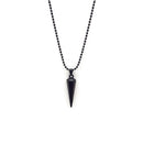 Urthn Stylish Black Pointed Bar Pendant Necklace  for Men's (Pack Of 6)