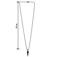 Urthn Stylish Black Pointed Bar Pendant Necklace  for Men's (Pack Of 6)