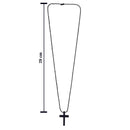 Urthn Stylish Black Cross Pendant with Beaded Chain  for Men's (Pack Of 6)