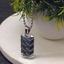 Urthn Minimal Geometric Pattern Enamel Pendant with Chain for Men's (Pack Of 6)