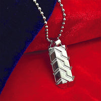 Urthn Minimal Geometric Pattern Enamel Pendant with Chain for Men's (Pack Of 6)