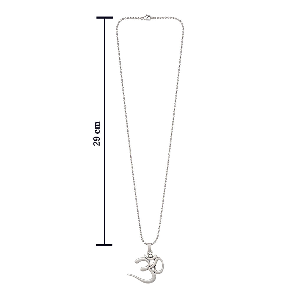 Urthn Spiritual Om Symbol Pendant Chain for Men (Pack Of 6)