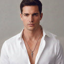 Urthn Stainless Steel Look Pointed Spike Pendant Chain (Pack Of 6)