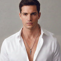 Urthn Stainless Steel Look Pointed Spike Pendant Chain (Pack Of 6)