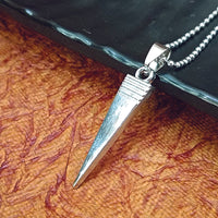 Urthn Stainless Steel Look Pointed Spike Pendant Chain (Pack Of 6)