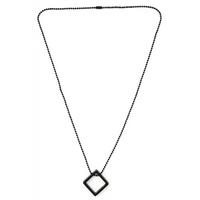 Urthn Stylish Square Steel Chain Pendant for Men (Pack of 6)