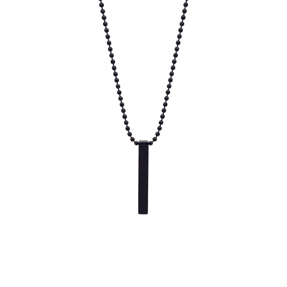 Urthn Everyday Wear Black Finish Bar Pendant Necklace for Men's (Pack Of 6)