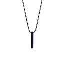 Urthn Everyday Wear Black Finish Bar Pendant Necklace for Men's (Pack Of 6)
