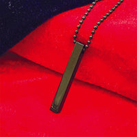 Urthn Everyday Wear Black Finish Bar Pendant Necklace for Men's (Pack Of 6)