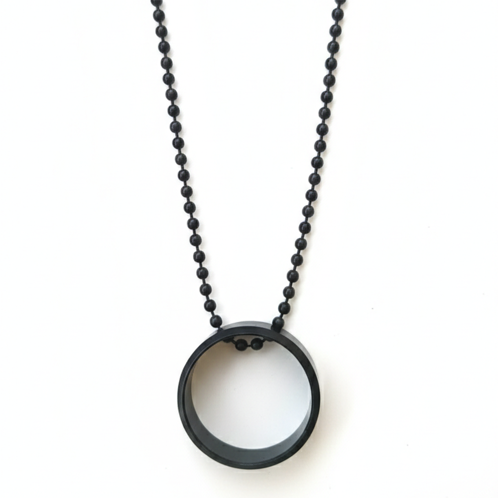 Urthn  fusion Ring Silver Plated Mens Necklace (Pack Of 6)
