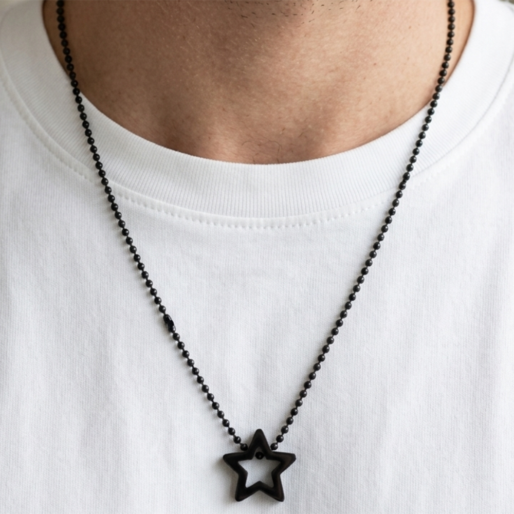 Urthn Fashion Star Chain Pendant For Men (Pack of 6)