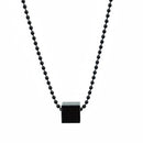 Urthn Stylish Black Cube pendent Nekclace for Mens(Pack of 6)