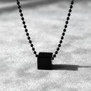 Urthn Stylish Black Cube pendent Nekclace for Mens(Pack of 6)