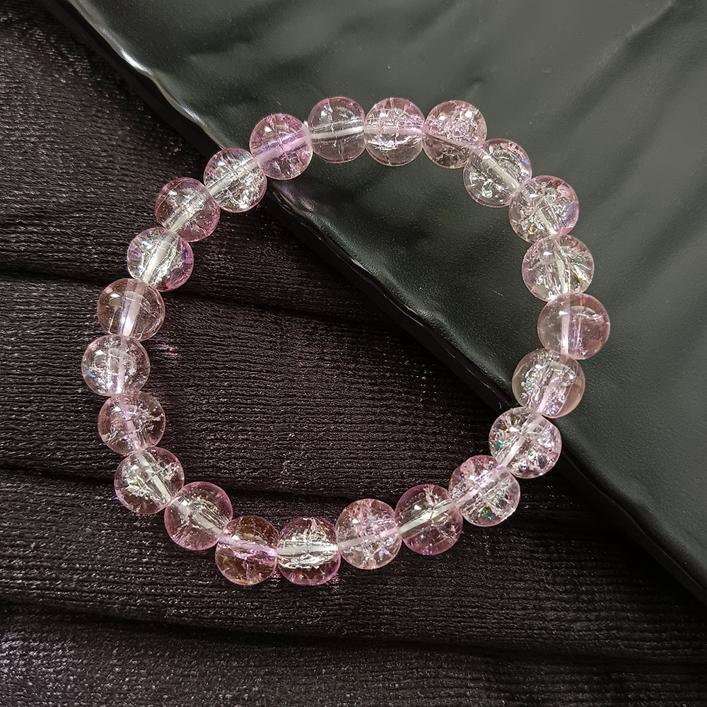 Urthn Crystal Crackle Glass Beads Stretch Bracelet