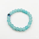 Urthn Blue Beads Bracelet with Evil Eye Charm