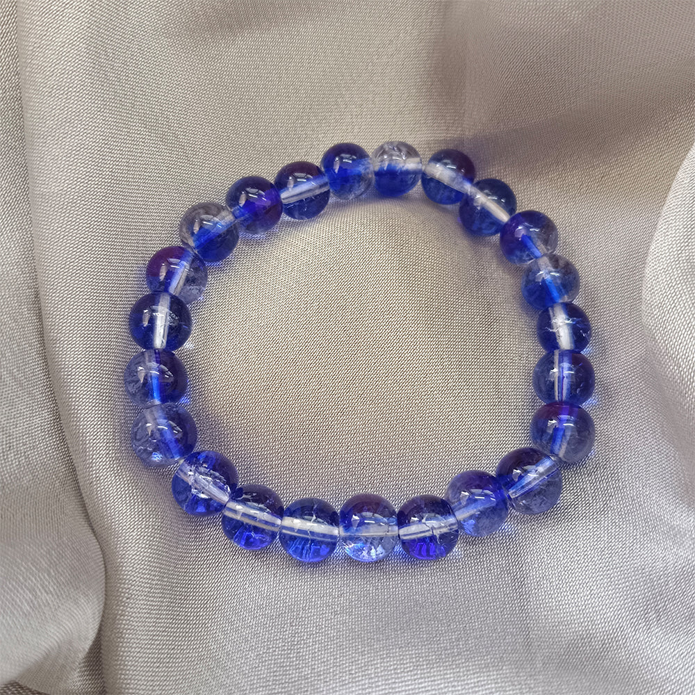 Urthn Adjustable Blue Beaded Wrist Bracelet