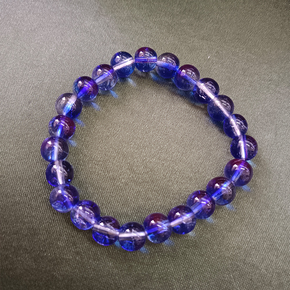 Urthn Adjustable Blue Beaded Wrist Bracelet