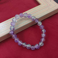 Urthn Stretchable Purple Beaded Wrist Bracelet