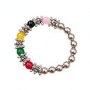 Urthn Stretchable Multi Color Beaded Wrist Bracelet