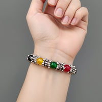 Urthn Stretchable Multi Color Beaded Wrist Bracelet