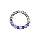 Urthn Stretchable Purple Color Beaded Wrist Bracelet